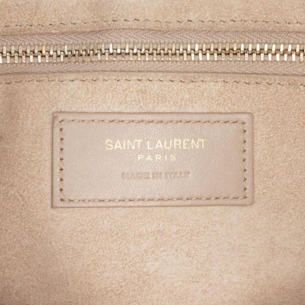 Pre Loved saint laurent Leather Shoulder Bag Women White - Picture 5 of 8